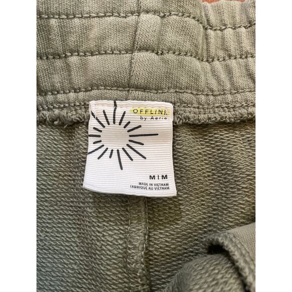Offline by AERIE French Terry Shorts LOUNGEWEAR COMFY COZY Size Medium M Pockets - Picture 3 of 4